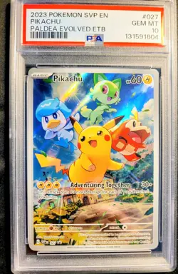 PSA 10 Pokemon TCG Pikachu 027 SV Promo Cards English 2023 Holo Promo - Image 3