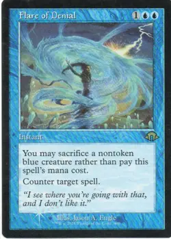 MTG: Modern Horizons 3: Foil Retro Frame Flare of Denial: LP Condition - Image 1