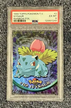 2000 TOPPS CHROME POKEMON T.V. #2 IVYSAUR PSA 6 - Image 1