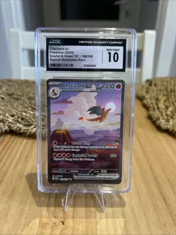 Charizard EX Holo Pokemon 199/165 Scarlet Violet 151 CGC Gem Mint 10 - Image 1