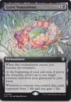 Commander: Lorwyn Eclipsed #29 Grave Venerations (Extended Art) - Image 1