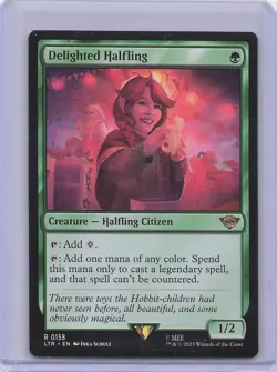 MTG LOTR #158 Delighted Halfling (0158) - Image 1
