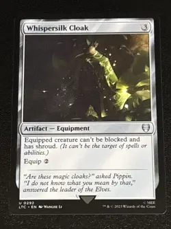 MTG Commander: LOTR Whispersilk Cloak 0292 - Image 1