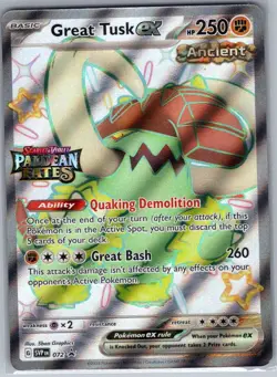 Great Tusk ex - (Paldean Fates Stamped) SVP 072 - Pokemon Card - NM - Image 1