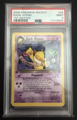 2000 Pokemon Rocket DARK HYPNO 1st Edition 26/82 PSA 9 MINT - Image 1