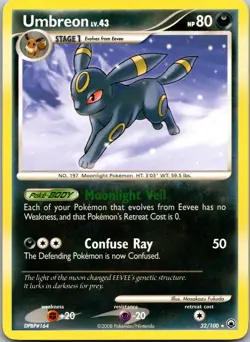 Umbreon 32/100 Rare Majestic Dawn Pokemon Near Mint - Image 1