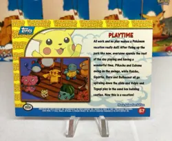 Pokemon TCG Playtime Pokemon Topps Pikachu's Vacation 57 Blue Logo - Image 2
