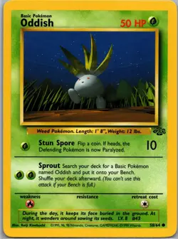 Pokemon TCG - Oddish Common Jungle 58/64 NM - Image 1