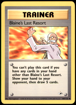 Blaine's Last Resort Unlimited 105/132 G1 Gym Heroes Pokemon TCG HP - Image 1