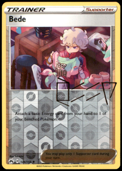Bede Reverse Holo 124/159 CRZ SWSH: Crown Zenith Pokemon TCG LP - Image 1