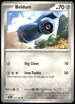 Beldum Regular 113/162 TEF SV05: Temporal Forces Pokemon TCG NM - Image 1