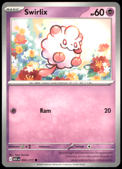 Swirlix Regular 093/217 ASC ME: Ascended Heroes Pokemon TCG NM - Image 1