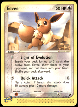 Eevee 63 EX Battle Stadium HP Pokemon TCG - Image 1