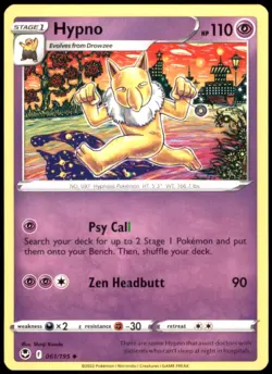 Hypno 061/195 SWSH12: Silver Tempest Regular LP Pokemon TCG - Image 1