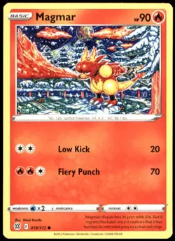 Magmar 019/172 SWSH09: Brilliant Stars Common Regular NM Pokemon TCG - Image 1
