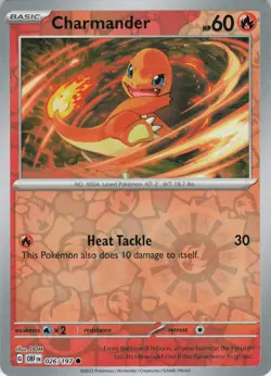 Charmander Reverse Holo 026/197 Common SV03: Obsidian Flames NM Pokemon - Image 1