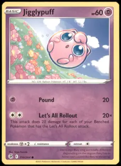 Jigglypuff 110/264 SWSH08: Fusion Strike Common Regular LP Pokemon TCG - Image 1