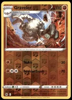Graveler 068/159 Crown Zenith Reverse Holofoil LP Pokemon TCG - Image 1