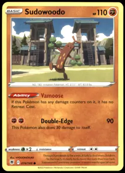 Sudowoodo 074/189 SWSH10: Astral Radiance Common Regular NM Pokemon TCG - Image 1