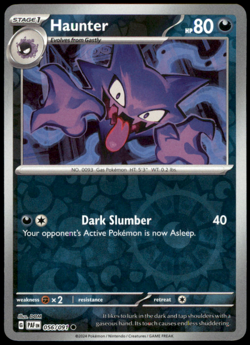 Haunter 056/091 SV: Paldean Fates Reverse Holo NM Pokemon TCG - Image 1