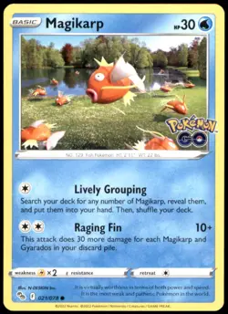 Magikarp 021/078 Pokemon GO Common Regular NM Pokemon TCG - Image 1