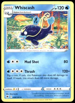Whiscash 036/189 SWSH10: Astral Radiance Regular LP Pokemon TCG - Image 1