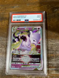 POKEMON 2022 GO MEWTWO Vstar #031 PSA 9 Mint RARE 4 - Image 1