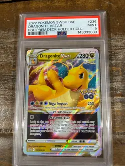POKEMON 2022 GO DRAGONITE Vstar Prem Deck Holder Coll #236 PSA 9 RARE 2 - Image 1