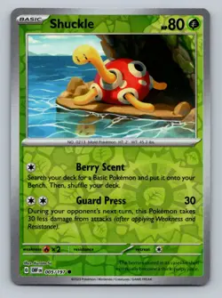 Pokemon Shuckle SV03: Obsidian Flames 005/197 Near Mint NM Reverse Holo - Image 1