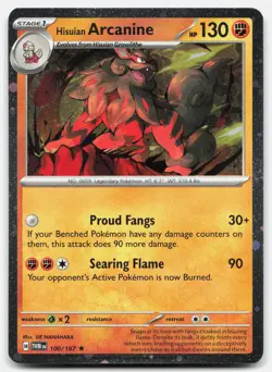 Hisuian Arcanine (Cosmos Holo) Twilight Mascarade 100/167 NM/M Pokemon Holo - Image 1