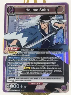 Union Arena TCG Hajime Saito SR UE11BT/RNK-1-040 Rurouni Kenshin NM - Image 1