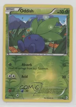 Oddish Reverse Foil Pokemon Black & White Boundaries Crossed #1 - Image 1