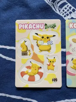 Set 3 Pikachu Eevee Pokemon Sealdass Sticker Fancy Graffiti Nintendo Japanese - Image 3