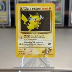 Pokemon TCG Lt. Surge's Pikachu Gym Heroes 81/132 Regular Unlimited Common - NM - Image 1