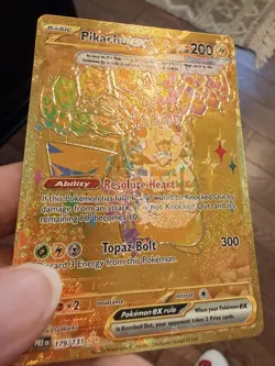Pikachu ex Pokemon Prismatic Evolutions #179 Hyper Rare Holo Texture Error CGC 9 - Image 1