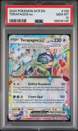 2024 POKEMON SCR EN-STELLAR CROWN #128 TERAPAGOS EX PSA 10 - Image 1