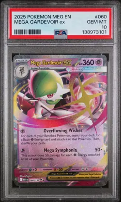 2025 POKEMON MEG EN-MEGA EVOLUTION #060 MEGA GARDEVOIR EX PSA 10 - Image 1