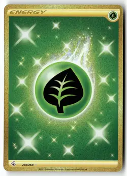 GRASS ENERGY 283/264 SECRET RARE FUSION STRIKE POKEMON NEAR MINT - Image 1