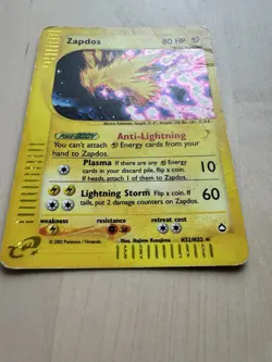 Pokemon TCG Zapdos Aquapolis Holo Rare H32/H32 80 HP ENG 2002 - Image 4