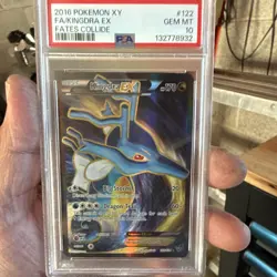 2016 Pokemon XY Fates Collide Kingdra EX Full Art Holo 122/124 PSA 10 - Image 1