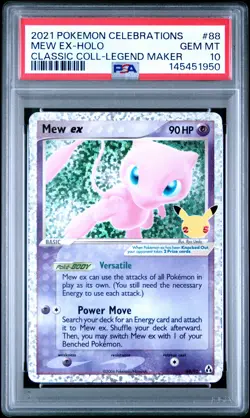 2021 POKEMON CELEBRATIONS CLASSIC COLLECTION #88 MEW EX-HOLO PSA 10 - Image 1