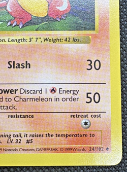Charmeleon - Pokemon 1st Edition Base Set Shadowless 24/102 TCG - LP 🔥🔥 - Image 4