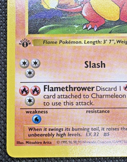 Charmeleon - Pokemon 1st Edition Base Set Shadowless 24/102 TCG - LP 🔥🔥 - Image 5