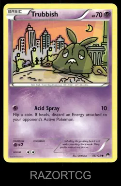 TRUBBISH 56/122 C BREAKPOINT POKEMON NM/M - Image 2