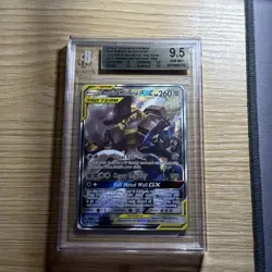 2019 POKEMON SM BLACK STAR PROMO #SM192 FULL ART/LUCARIO & MELMETAL GX BGS 9.5 - Image 3