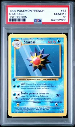 Carte Pokemon Staross 64/102 Set de base Edition 1 PSA 10 GEM MINT 🔥 - Image 2
