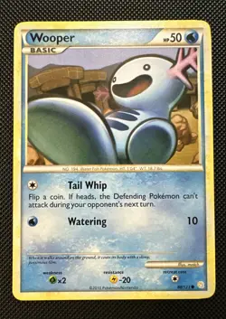 Wooper [MP] 88/123 HeartGold & SoulSilver Pokemon TCG - Image 1