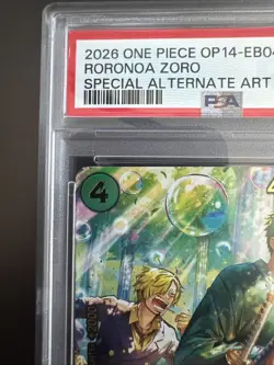 PSA 10 ONE PIECE OP14-EB04-THE AZURE SEA'S SEVEN RORONOA ZORO SPECIAL ALT ART - Image 2