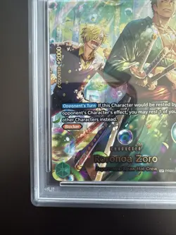 PSA 10 ONE PIECE OP14-EB04-THE AZURE SEA'S SEVEN RORONOA ZORO SPECIAL ALT ART - Image 4