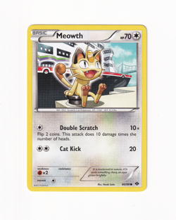 Meowth 80/99 Next Destinies Common Regular Non Holo Pokemon Card Light Played LP - Image 1